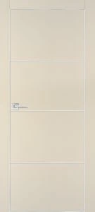 Межкомнатная дверь PX-2  AL кромка с 4-х ст. Бежевый матовый