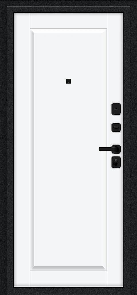 Входная дверь Сьют МФ/SBlack Букле черное/White Silk BR6204 внутренняя сторона