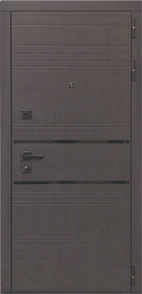 Входная дверь ДвериПРО L-43 ФЛ-659 (12мм, nussbaum+черная патина винорит) DPRO198090 внешняя сторона