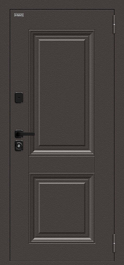 Входная дверь Thermo Некст МФ/SBlack Старк шоколад/White Silk BR6219 внешняя сторона